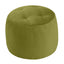 Stuffed Round Pouf Ottoman, 20"x15" Corduroy