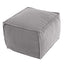 Stuffed Round Pouf Ottoman, 20"x15" Corduroy