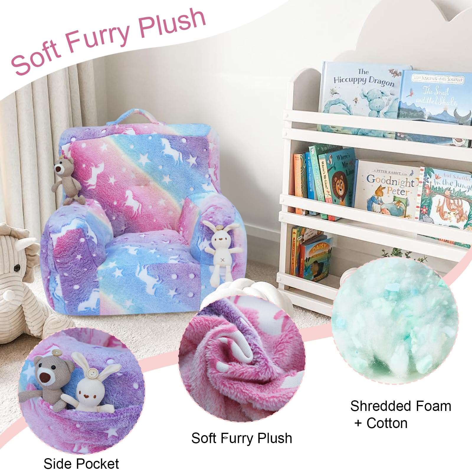 Kids Glow Couch Toddler Sofa Chair