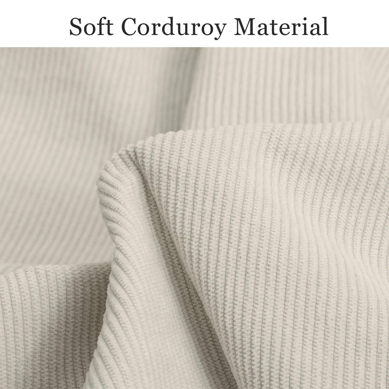 COMAX Beige Glider Rocking Chair Fabrics display