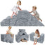Kids climb and slide on the Glowsofa's Glowing Dinosaur  Climbing Kids Play Couch