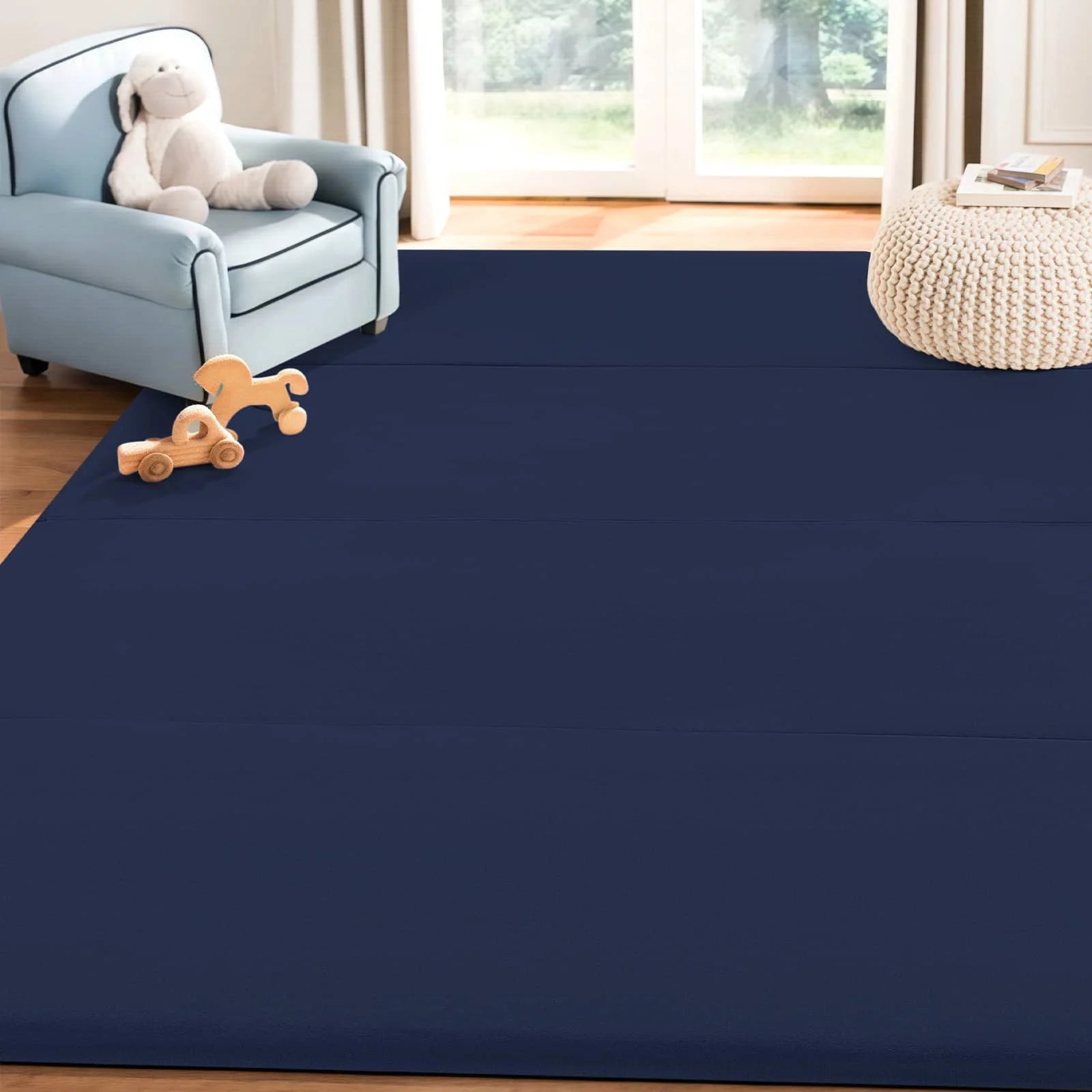 Navy Glow Foam Baby Play Mat Scenery