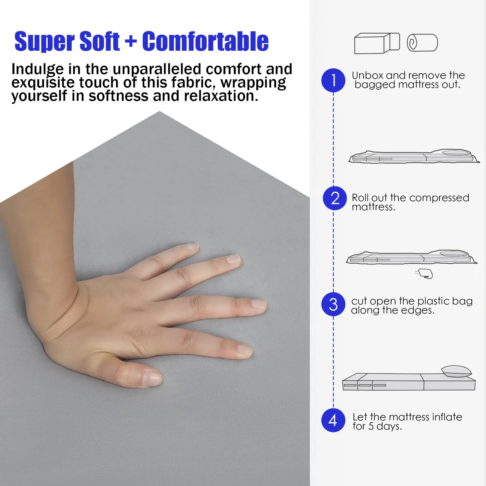 Foldable GlowSofa Chair Bed - 6" Foam Mattress Sleeper with Pillow | Glowsofa