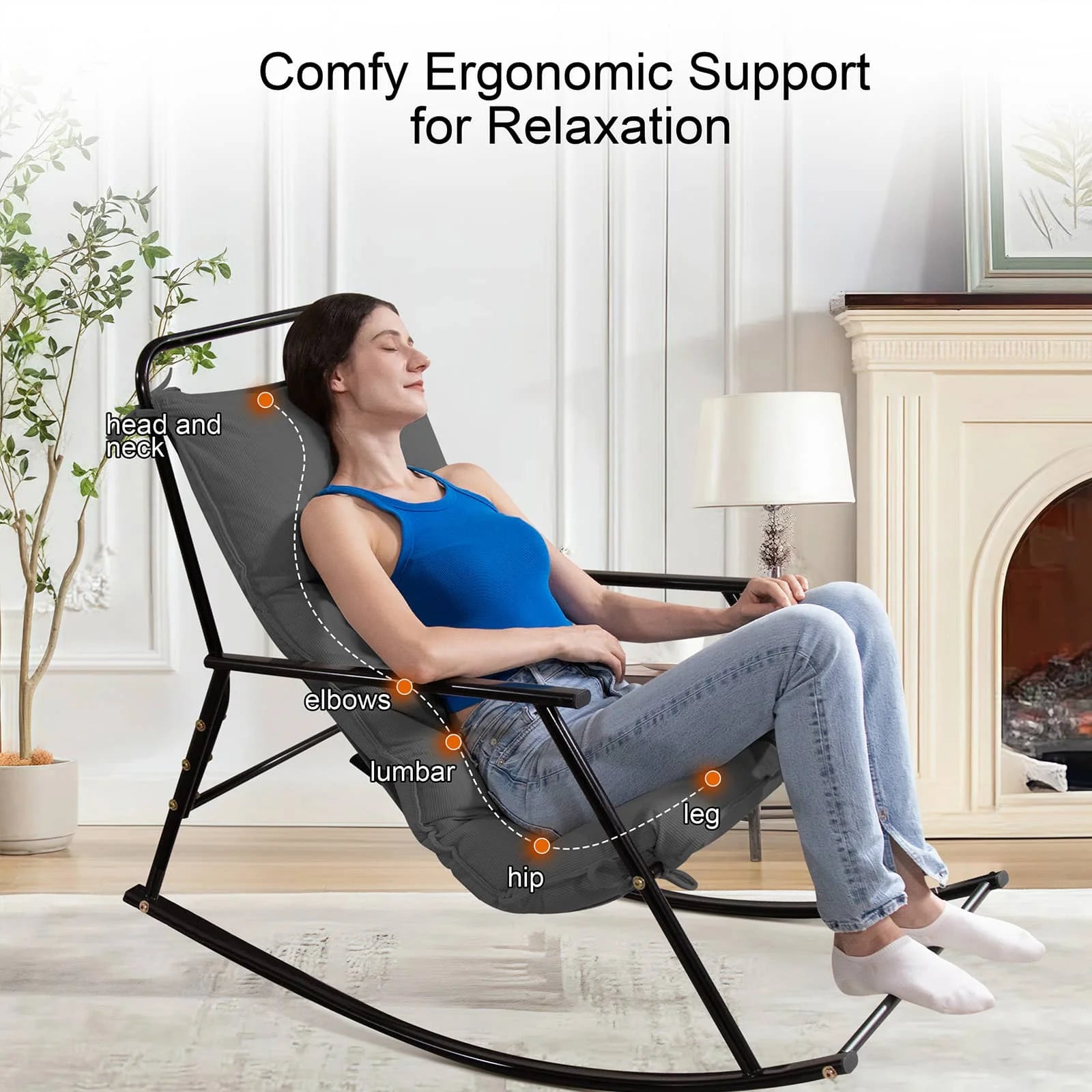 COMAX Rocking Chair has ergonomic design