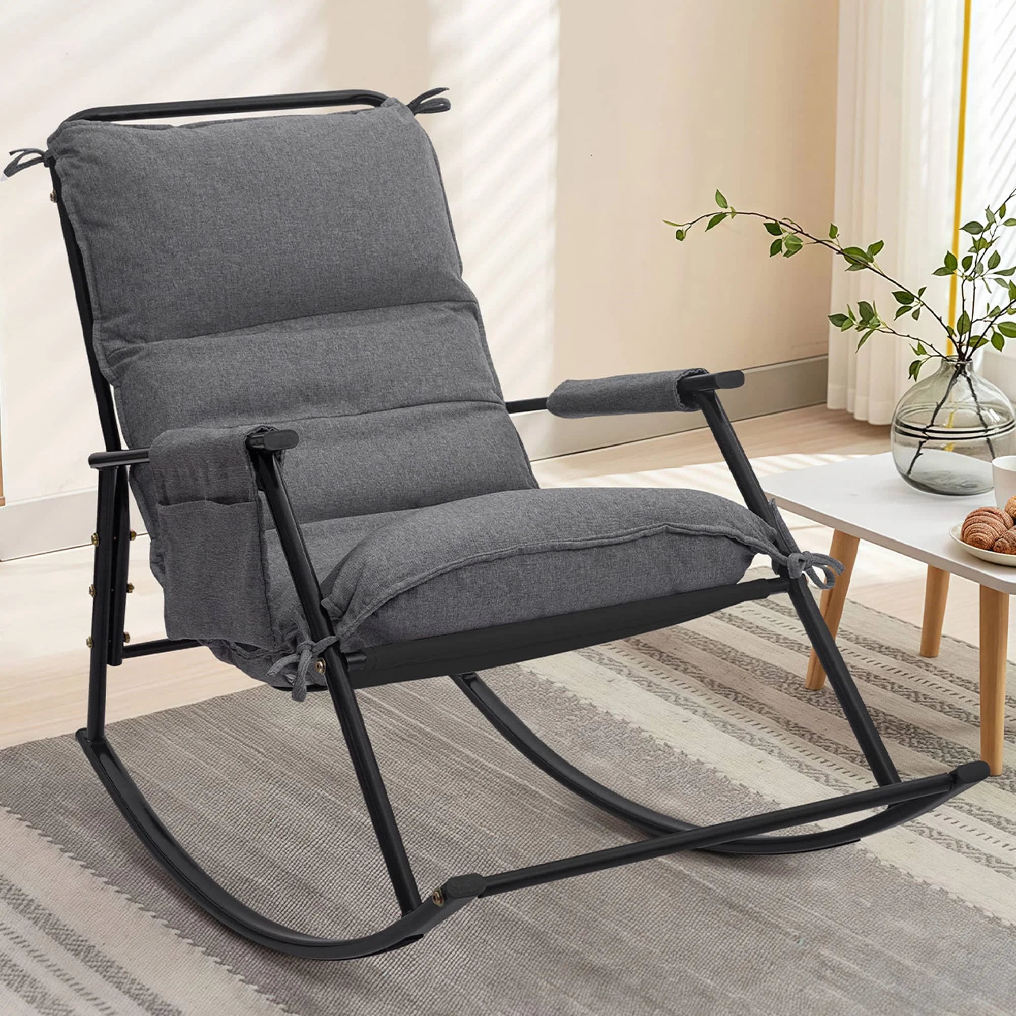 COMAX Rocking Chair Cotton-linen fabric Interior Scene