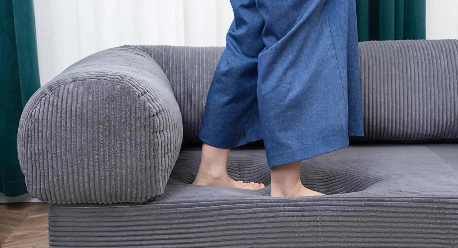 COMAX Folding Sofa Bed with Armrests High-quality foam for better support