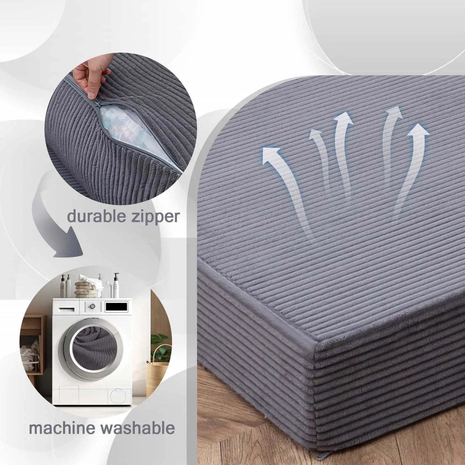 COMAX Folding Sofa Bed with Armrests offers a removable, machine washable cover.