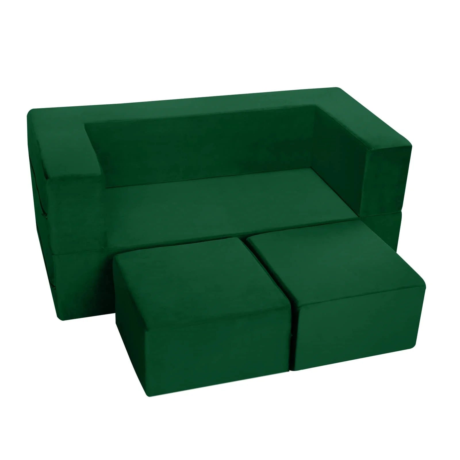Convertible Kids Modular Couch-Green