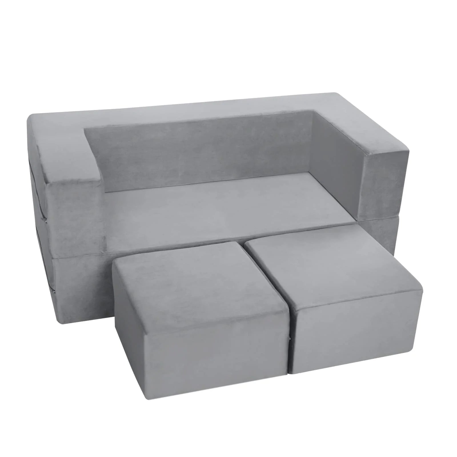 Convertible Kids Modular Couch-Grey