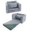 Glowsofa's Glowing Dog Children's Fold Out Sofa Folded and Unfolded Status