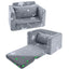 Glowsofa's Glowing Star Children's Fold Out Sofa Folded and Unfolded Status