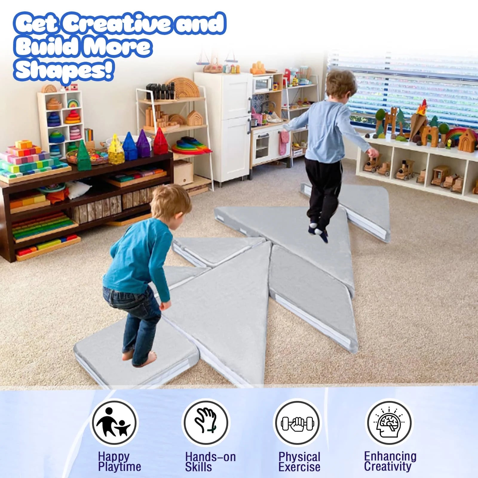 Tangram Puzzle Kids Play Couch Gain the ability to create and build!