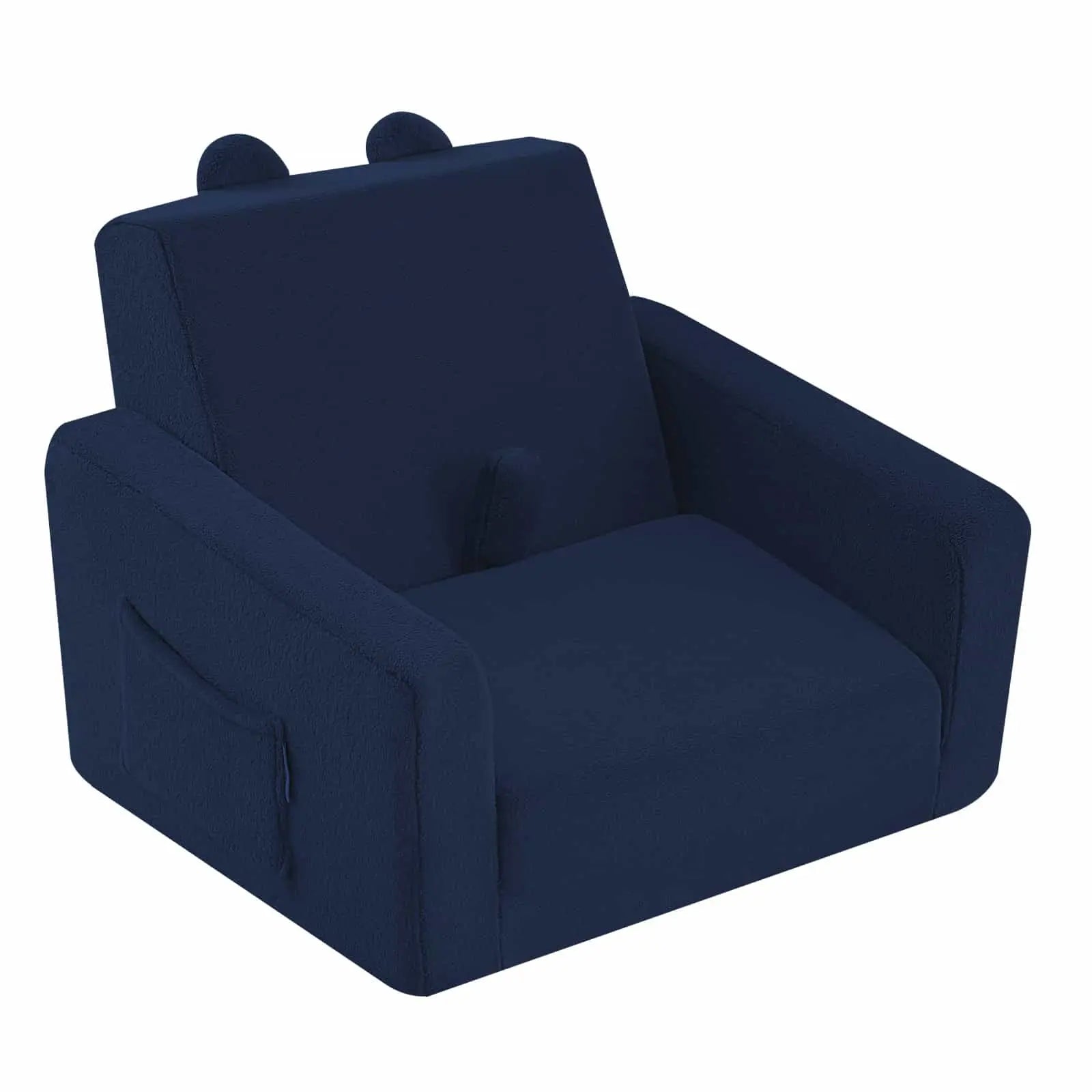 Kids Fold Out Couch-Navy|Glowsofa