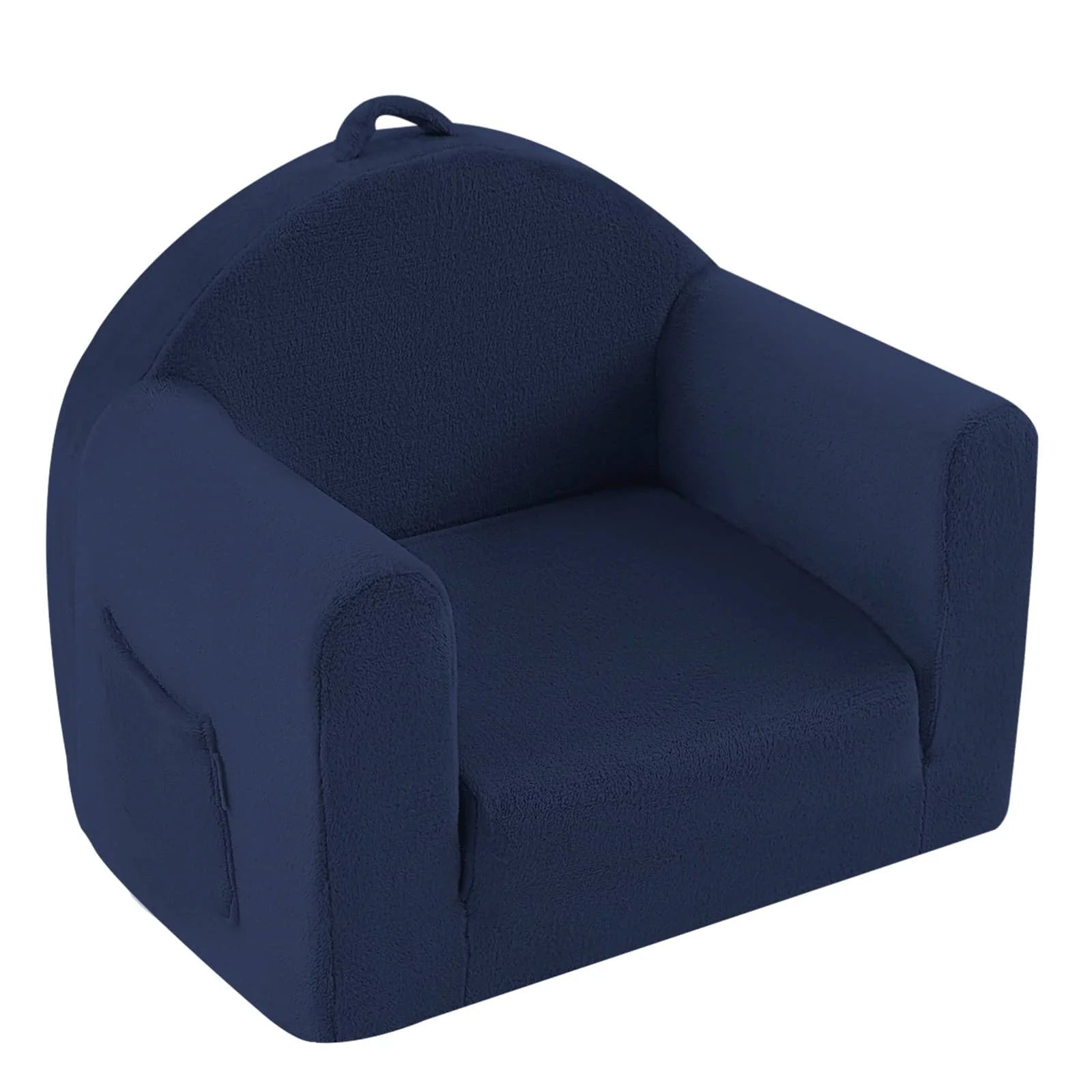 Glowsofa Kids Fold Out Couch-Navy Blue