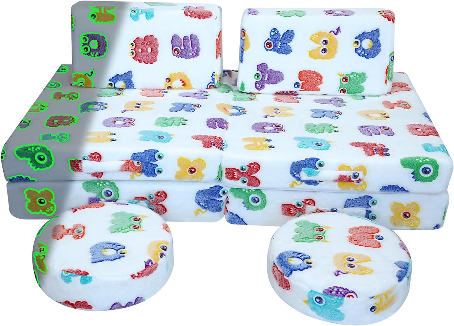 Glowsofa's Alphabet 8 pieces kids play couch set