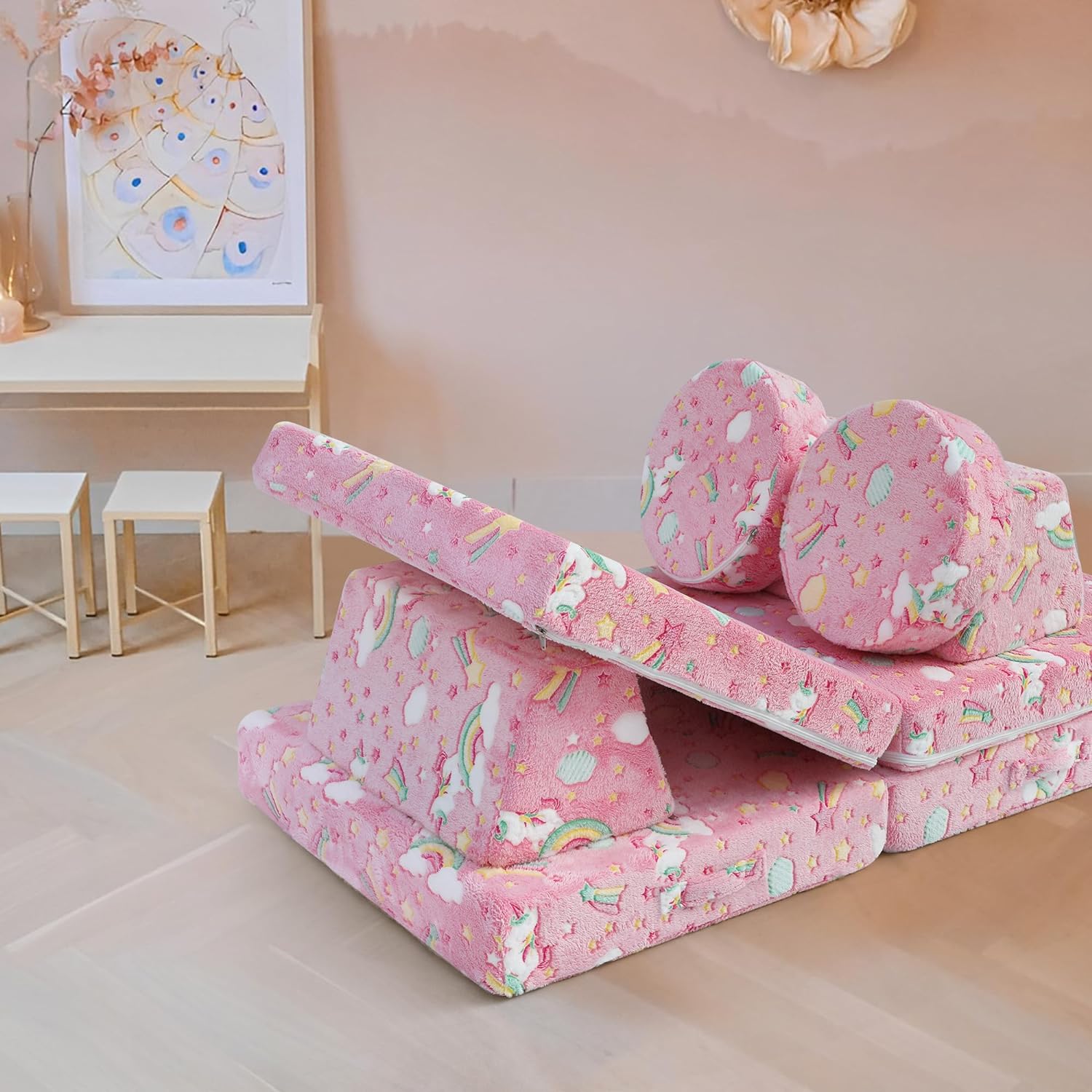 Glowsofa's 8 pieces kids play couch buildable alligator couch